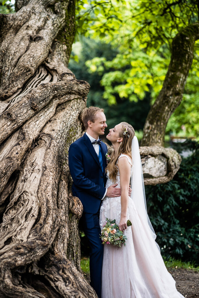 Hochzeitsfoto am alten Baum Friedrichsau Ulm