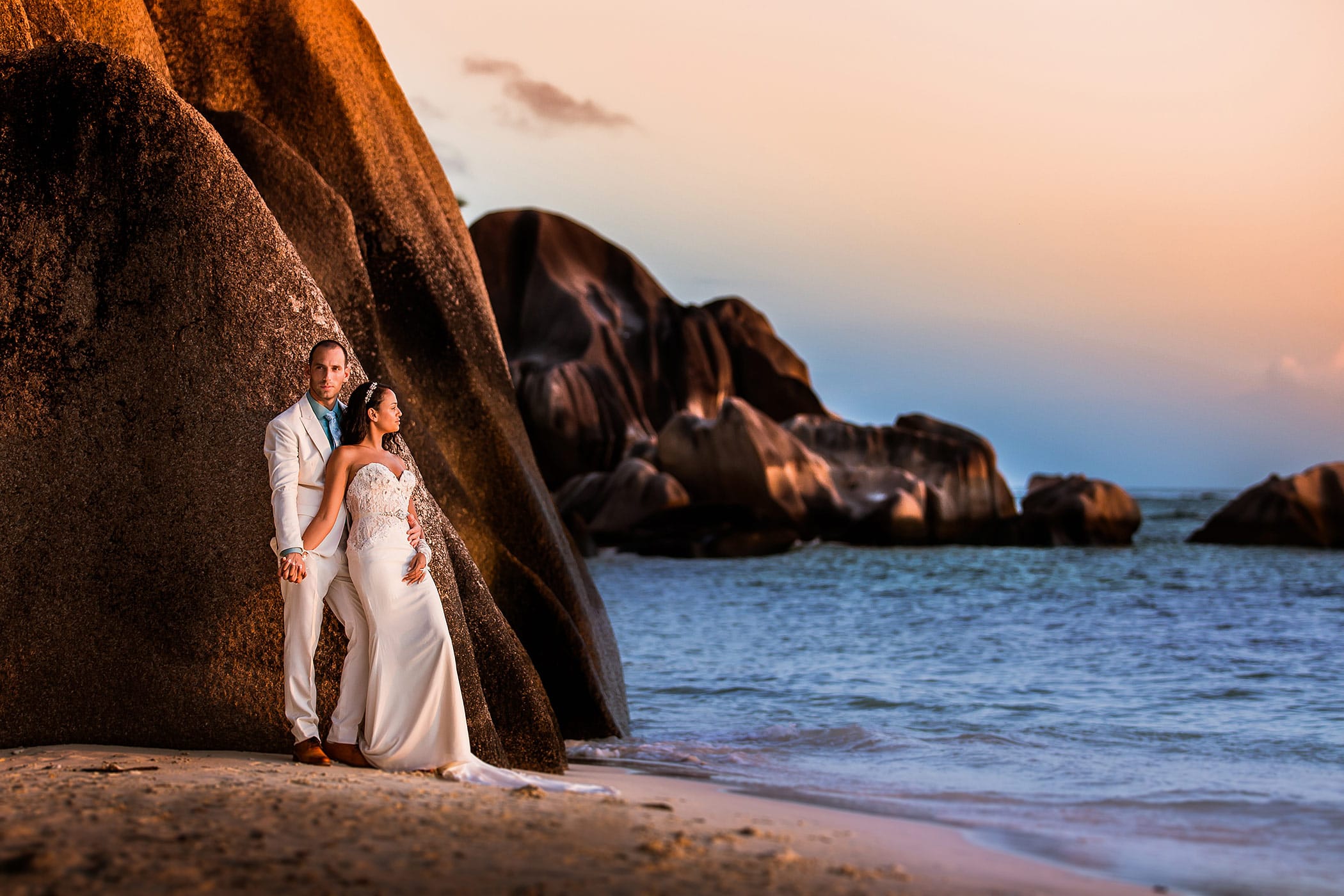 Hochzeitsfoto Seychellen La Digue