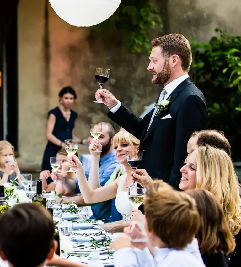 Hochzeitsrede in der Lombardei auf Hochzeit