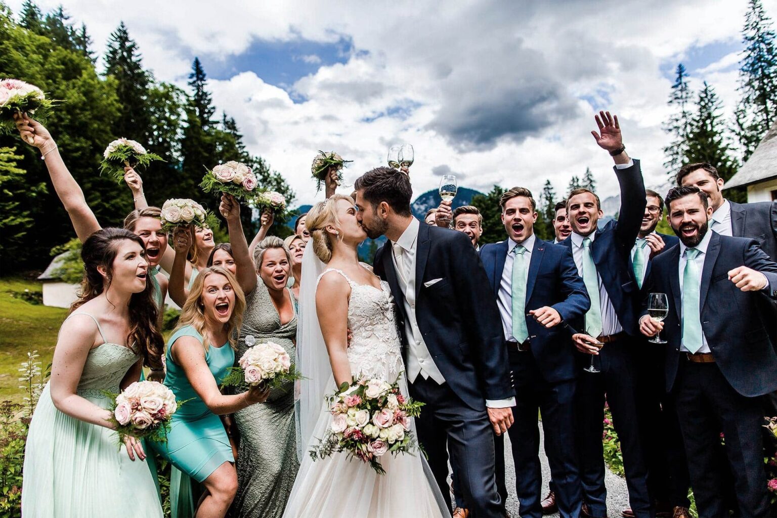 Guppenbild auf Hochzeit in Saalbach Hinterglemm