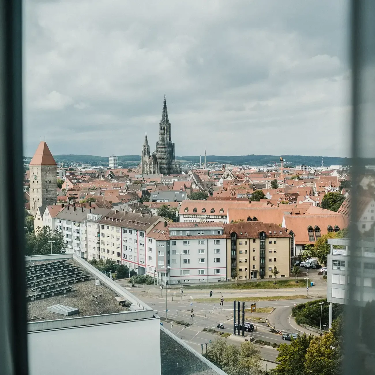 Aussicht auf Ulm vom Maritim Hotel