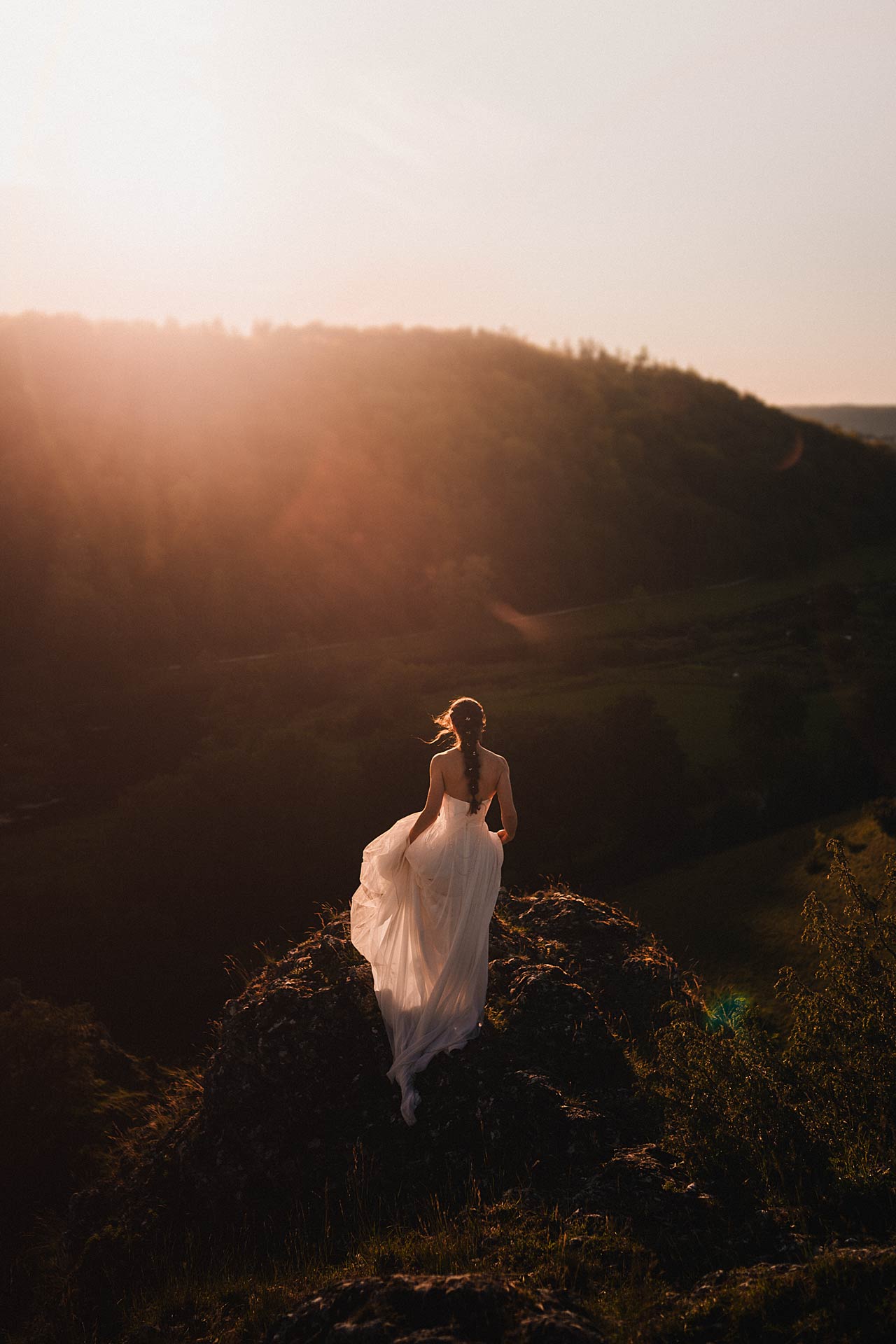 Braut Portrait Bei Ulm im Eselsburger Tal vom Hochzeitsfotograf aus Ulm